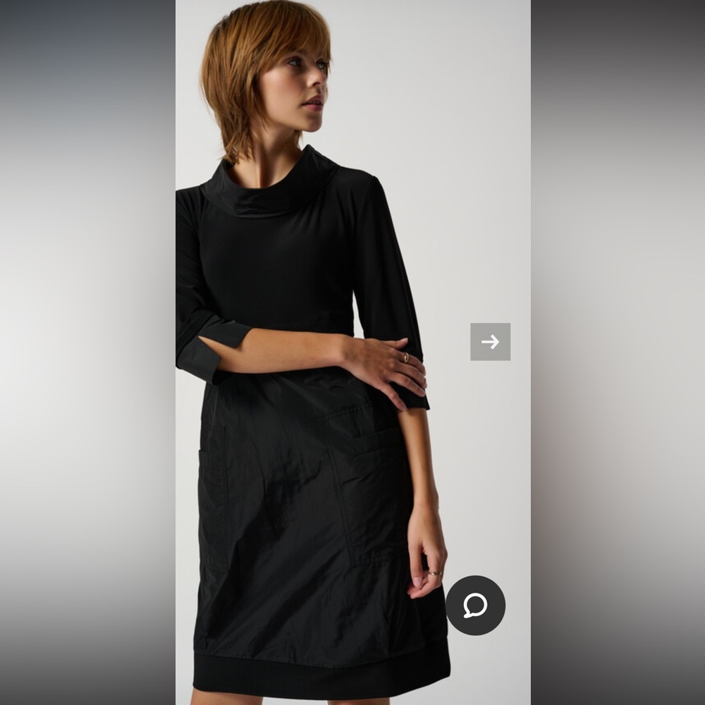 Joseph Ribkoff Cowl Neck Shift Dress #173444H - Picture 3 of 13